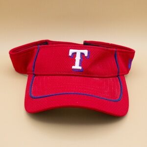 New Era Texas Rangers Red Visor Hat Men's Size OSFM